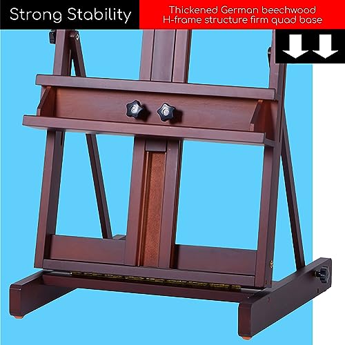 MEEDEN Large Art Easel for Painting: Solid Beech Wood H‑Frame Floor Easel - image 3