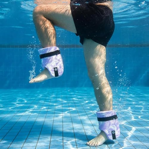 Pesos de tobillo flotantes y cinturón ajustable para aeróbic acuático en piscina 6