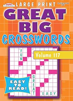 Paperback Great Big Crosswords Large Print Puzzle Book-Volume 117 Book