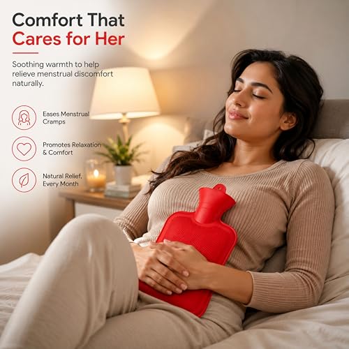 Image of Premium Rubber Hot water Bag for Instant Period Pain Relief| 2000 ML (Green)