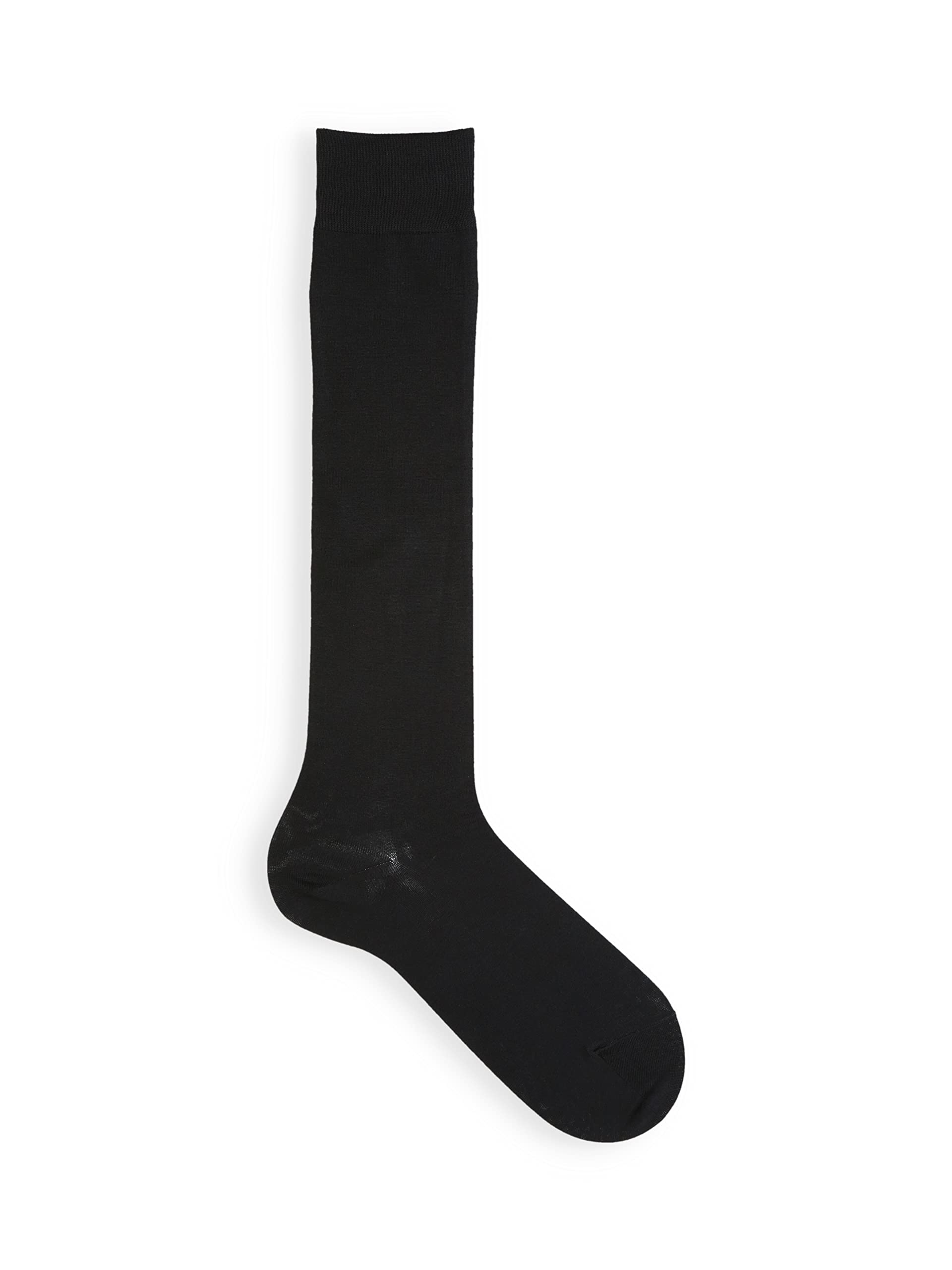 Tabio Cotton Thin Plain Knee High Socks Black Women Made in Japan