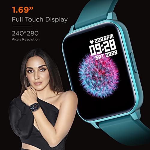 Image of Fire-Boltt Ninja 3 Smartwatch Full Touch 1.69 & 60 Sports Modes with IP68, Sp02 Tracking, Over 100 Cloud Based Watch Faces (Green)