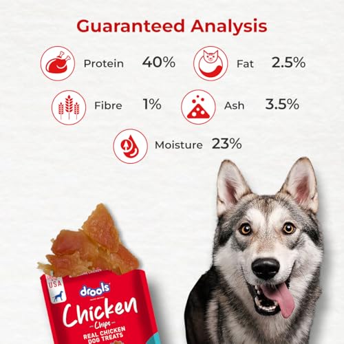 Image of Drools Puppy & Adult Chips, Dog Treats 70g | Real Chicken Flavour | Rich in Protein | No Artificial Preservatives | Best for Training & Bonding
