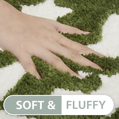 Irregular Get Naked Bath Mat Green - Funny Bathroom Rugs, Small Cute Bathroom Decor, Non-Slip Sage Green Rugs 31" x 18"