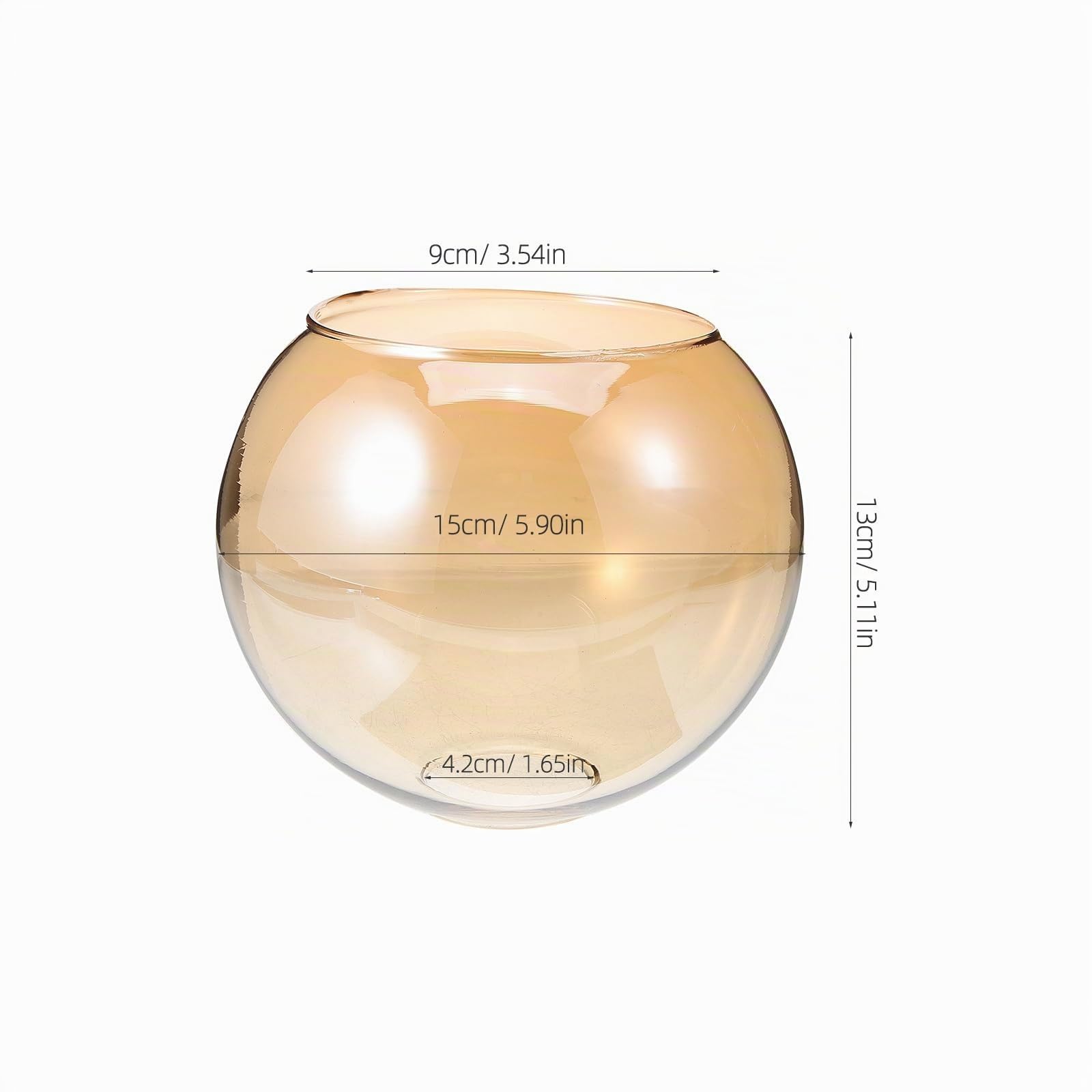 HEMOTON Abat-Jour Suspendu En Verre Sphérique 5.91 Pouces Couvercle De Remplacement Pour Lustre Luminaire Intérieur Éclairage Moderne Ambiance Chaleureuse