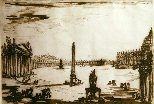 Lienzo de la Plaza de San Pedro para un salón con encanto clásico de 60x90cm
