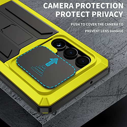Protection Samsung S23 Plus jaune intégrale heavy duty antichoc avec stand