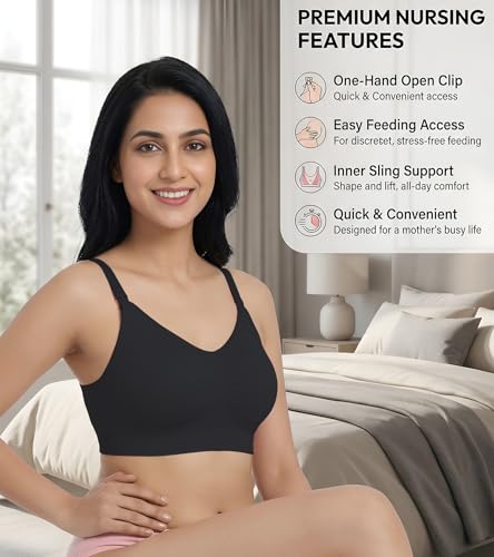 Image of DClub Comfort Revolution Seamless Bra -Easy lite Full-Coverage Wireless Everyday Bra with Soft Comfort with Removable Pad.