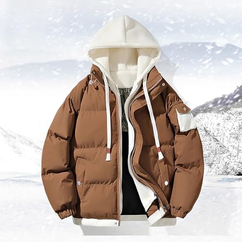 Winter Coats for Teen Boys Casual Stylish Hood Zip up Long Sleeve Padded Jacket Lightweight Warm Mens Sweatshirt Coat4