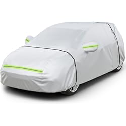 Funda Exterior Ford Focus Favoto Cubierta de Coche Impermeable Funda de Coche Exterior Algodón con Cremallera para Hatchback Anti-UV Transpirable Resistente al Polvo Lluvia Rasguño Nieve al Aire Libre 400x165x155cm