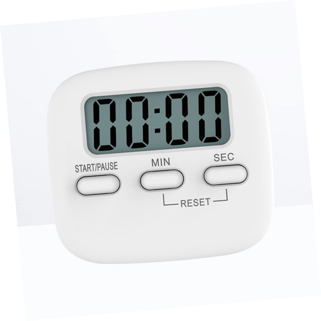 6pièces Minuteur Digital avec Alarmes pour Cuisine Et Chronomètre LCD Blanc avec Affichage Et Fort pour Salle De Bain Et Gym
