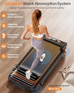 Walking Pad Treadmill with 12% Incline & Adjustable Height, 4 in 1 Folding Under Desk Treadmill, Upgraded 3.5HP Walking Pad with Handle Bar, Electric Portable Treadmills for Home 350LBS, LED Display