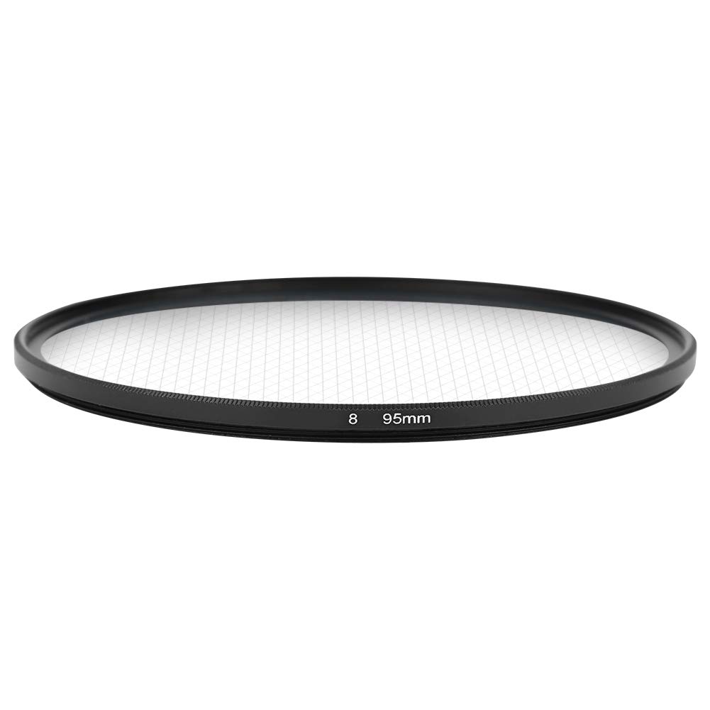 Filtro a stella a 8 linee per obiettivi da 95 mm, vetro ottico antigraffio per matrimoni, fotografia notturna, ritratti, nero