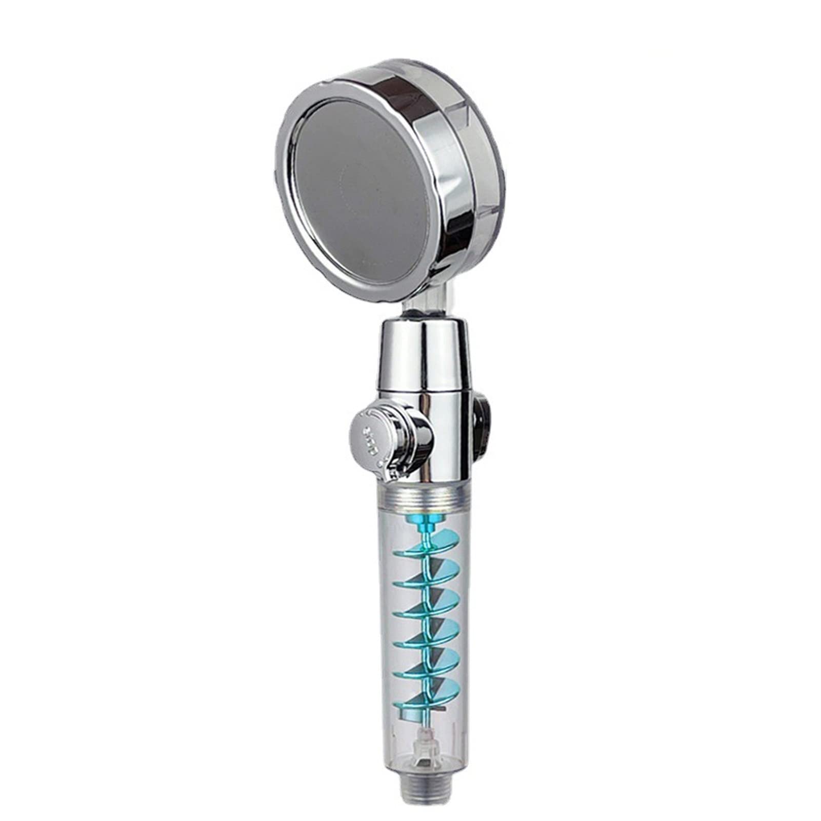 Cabezal de Ducha Turbo SPA de 360°, Cabezal de Ducha hidráulico de Mano con Tres interruptores de Modo, Cabezales de Ducha con Boquilla de Ducha de Mano de Alta presión (Color: C) (C)