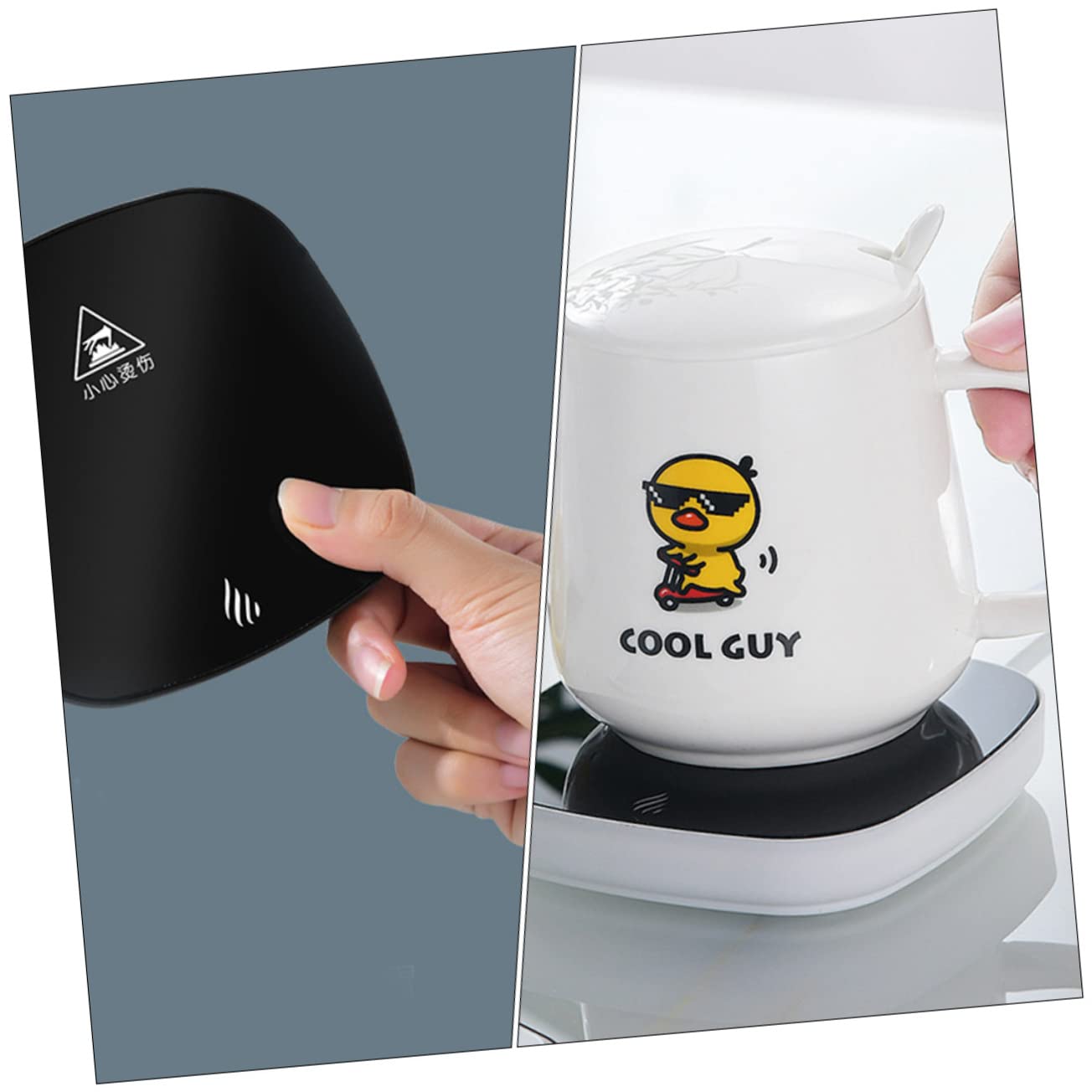 Ciieeo Small Cup Warmer Mug Heater for Desk 50? Temperature Control for Tea Coffee Soup