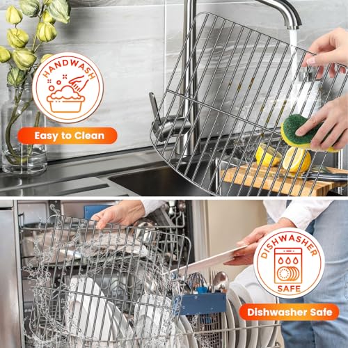 Image of Countertop Toaster Oven Wire Rack for BLACK+DECKER Crisp 'N Bake Air Fryer Toaster Oven, 12.4x12.2 IN Stainless Steel Food Grade Toaster Oven Accessories Replacement Parts, Dishwasher Safe