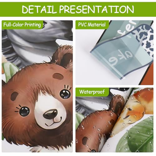 Pegatinas de Animales de Bosque en 3 Láminas para Puerta miniatura 3