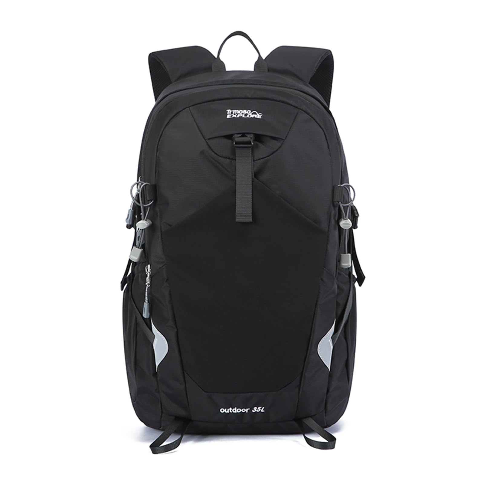 35L Zaino da Trekking Zaino Impermeabile Grande Zaini Leggero con Striscia Riflettente Hiking Nylon Backpack per Donna Uomo Campeggio Arrampicata Viaggio Sport Nero