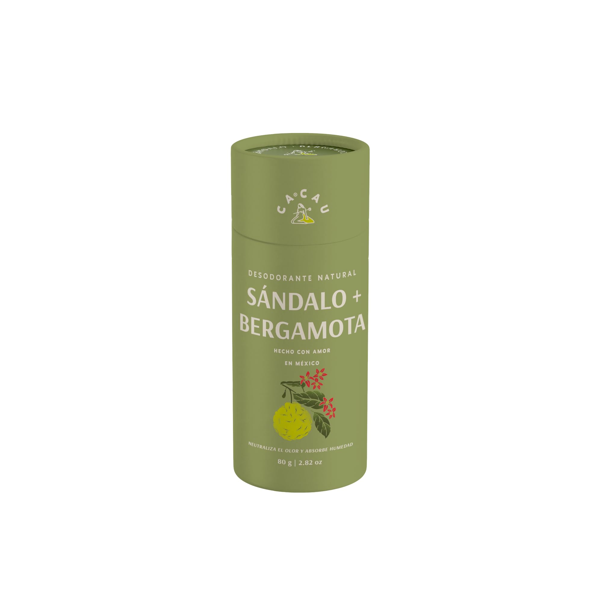 Natural Deodorant Sandalwood + Bergamota 80g
