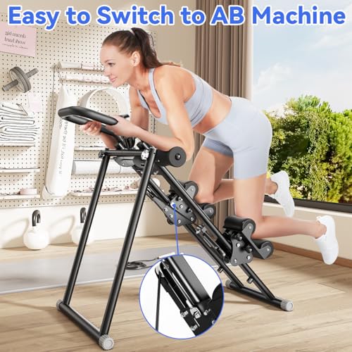 Image of Stair Stepper & Ab Machine by SEWD, 2-in-1 Cardio Workout Equipment with Adjustable Handlebar & Large Pedals, 90% Pre-Assembled Fitness Equipment, Quickly Switch from Stepper to Abdominal Machine