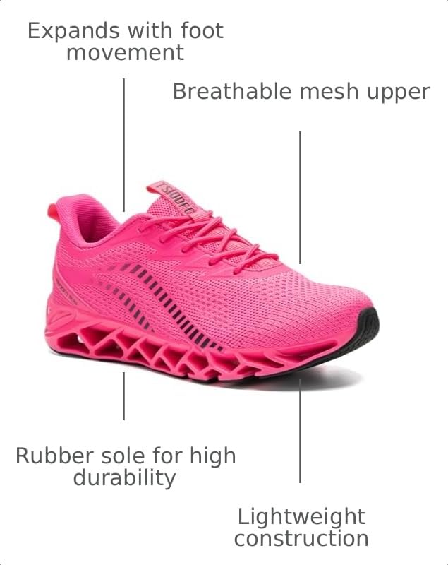 Image of Women's Running Shoes Non Slip Athletic Tennis Walking Blade Type Sneakers