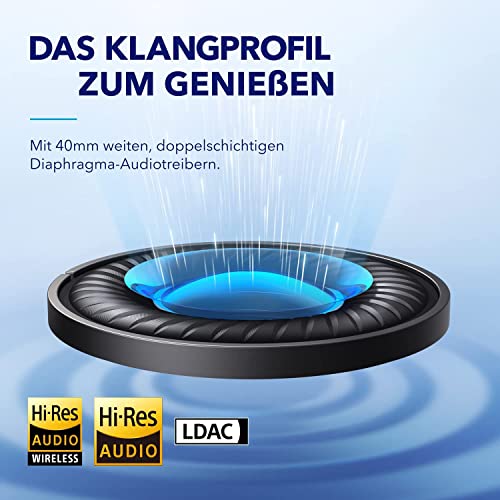 Image of Soundcore by Anker Space Q45 Adaptive Active Noise Cancelling Headphones, Reduce Noise by Up to 98%, 50H Playtime, App Control, LDAC Hi-Res Wireless Audio, Comfortable Fit, Bluetooth 5.3 (Renewed)