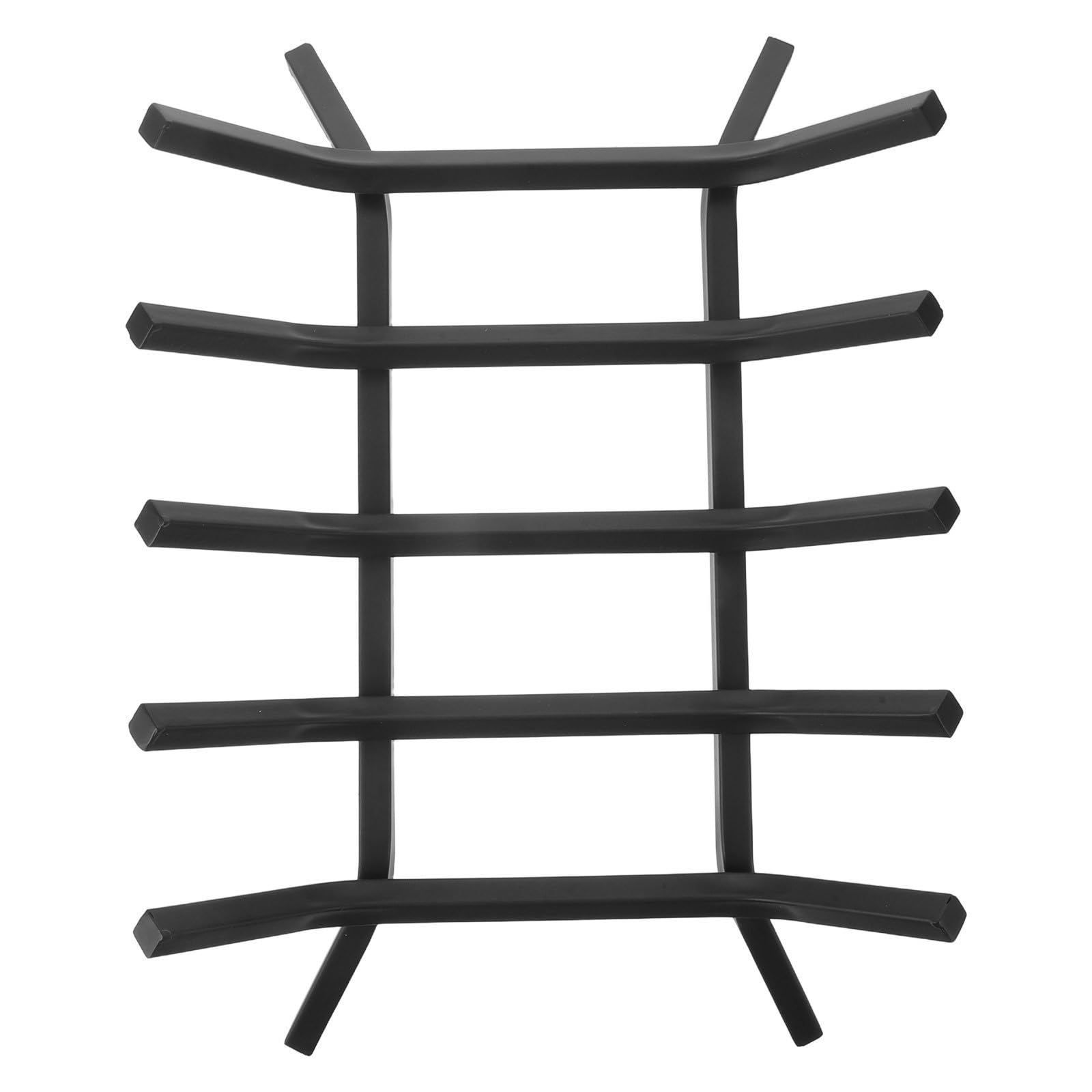 Portalegna Facile Manutenzione in Metallo Nero Design Moderno e Minimalista e Ottimizzazione dello Spazio per Interno per Soggiorno e Ambiente Domestico