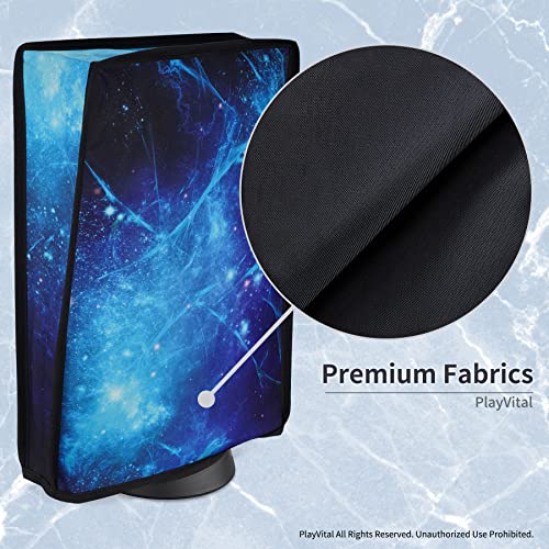 Image of PlayVital Dust Cover for ps5, Soft Neat Lining Dust Guard for ps5 Console, Anti Scratch Waterproof Cover Sleeve for ps5 Console Digital Edition & Disc Edition - Blue Nebula