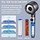 Duschkopf mit Filter, Duschbrause mit Schlauch 1,5M, Hochdruck Handbrause mit 4 Strahlarten, Strahlarten Duschkopf Wassersparend, Sparduschkopf Shower Head für Hartes Wasser, Silbergrau