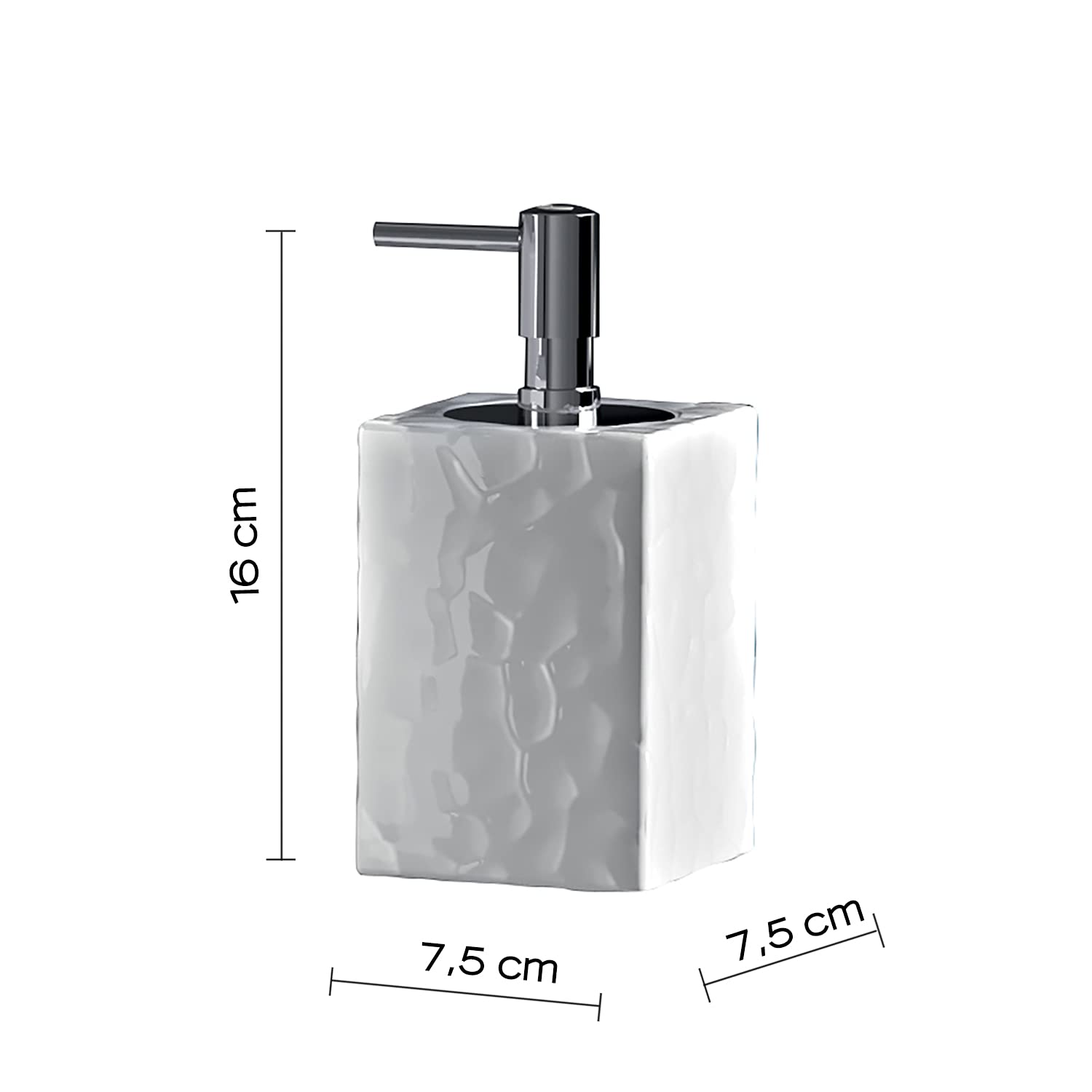 Gedy G-New Martina White Soap Dispenser for Bathroom Stainless Steel and Cromall - Image 3