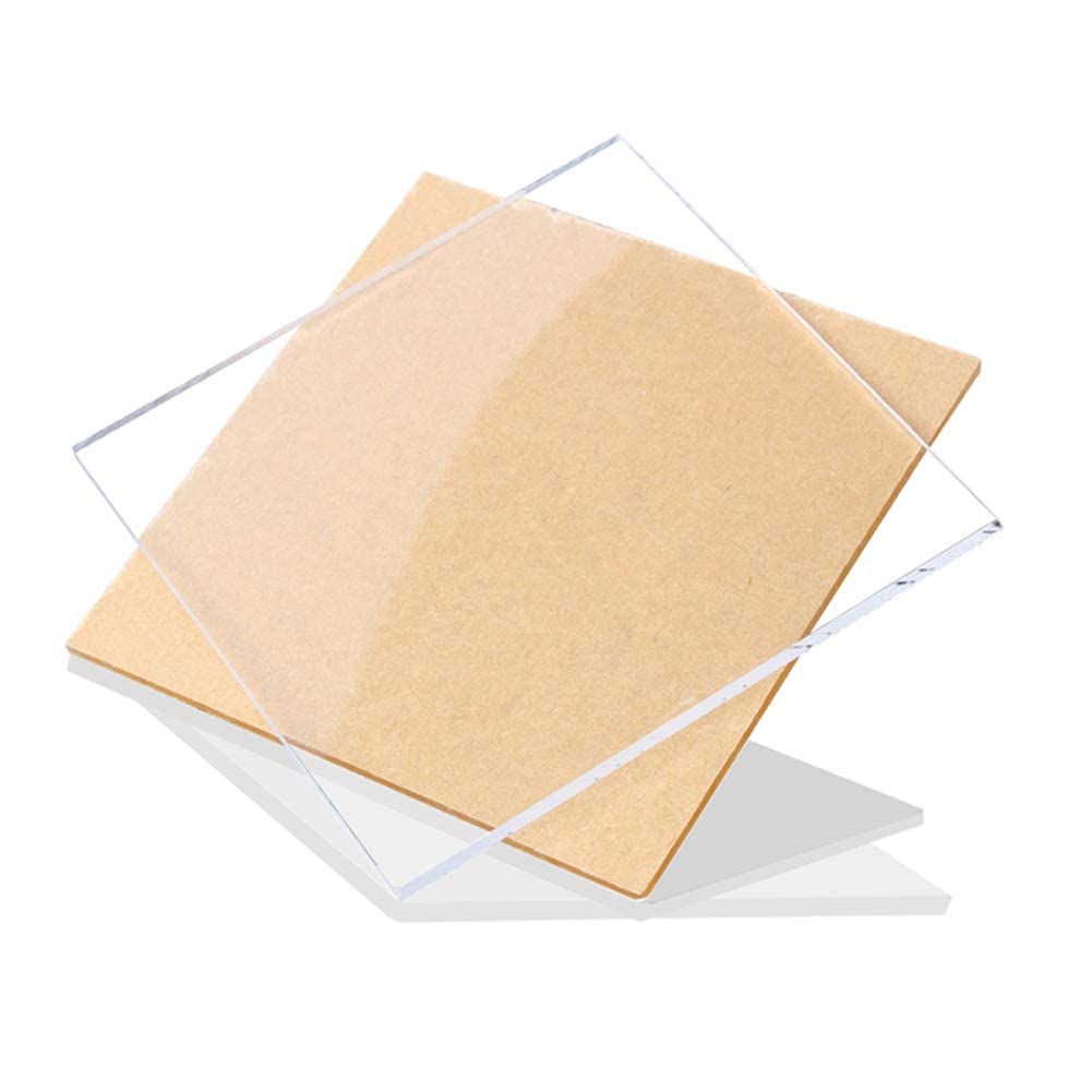 Transparent Acrylic Sheets 6 INCH SQAURE Thickness Laser Cut Square Plexiglass Clear Board for Glass Art Painting DIY Crafts Projects Photo Frames (Pack of 4)-image-20