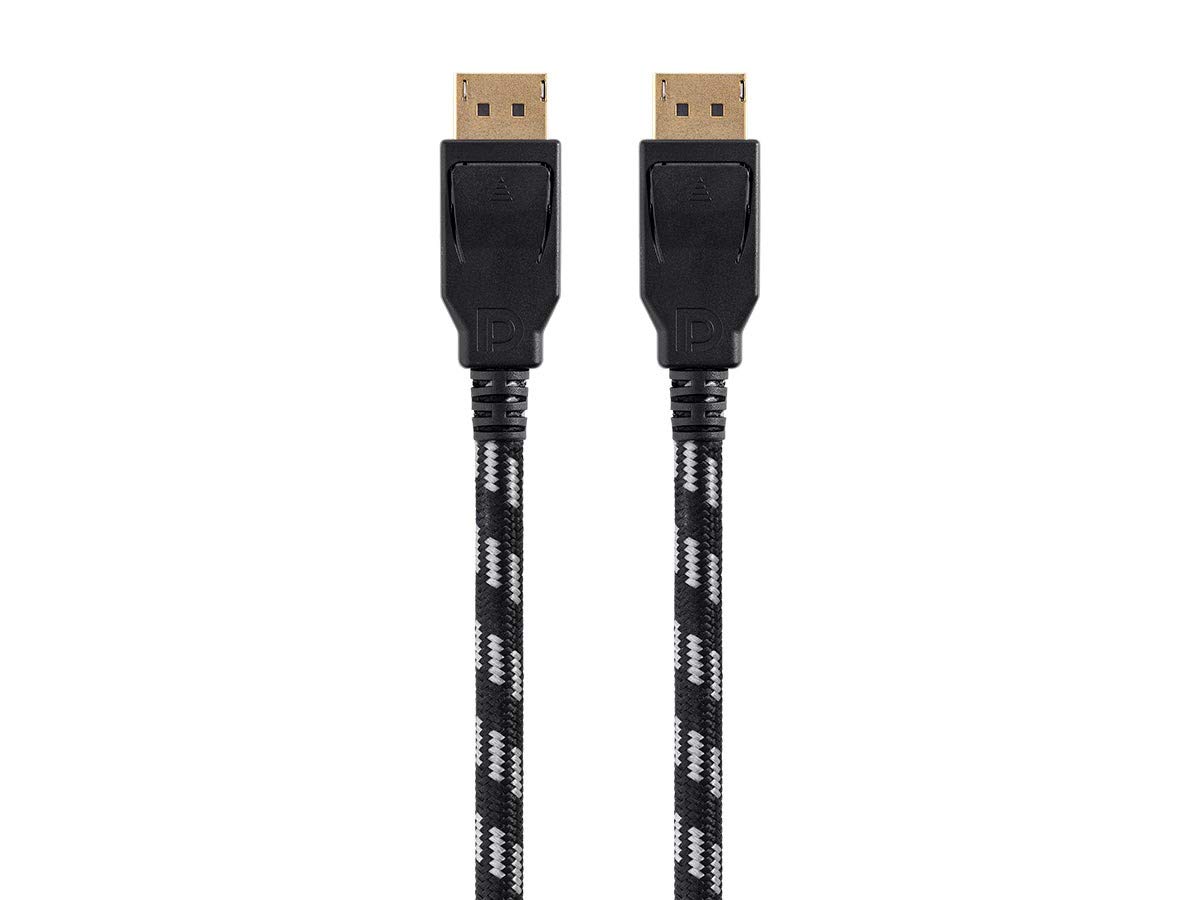 Monoprice Câble tressé DisplayPort 1.4 – 3 m – Gris – Capable 8 K pour la conception graphique, les murs TV et les jeux sur PC