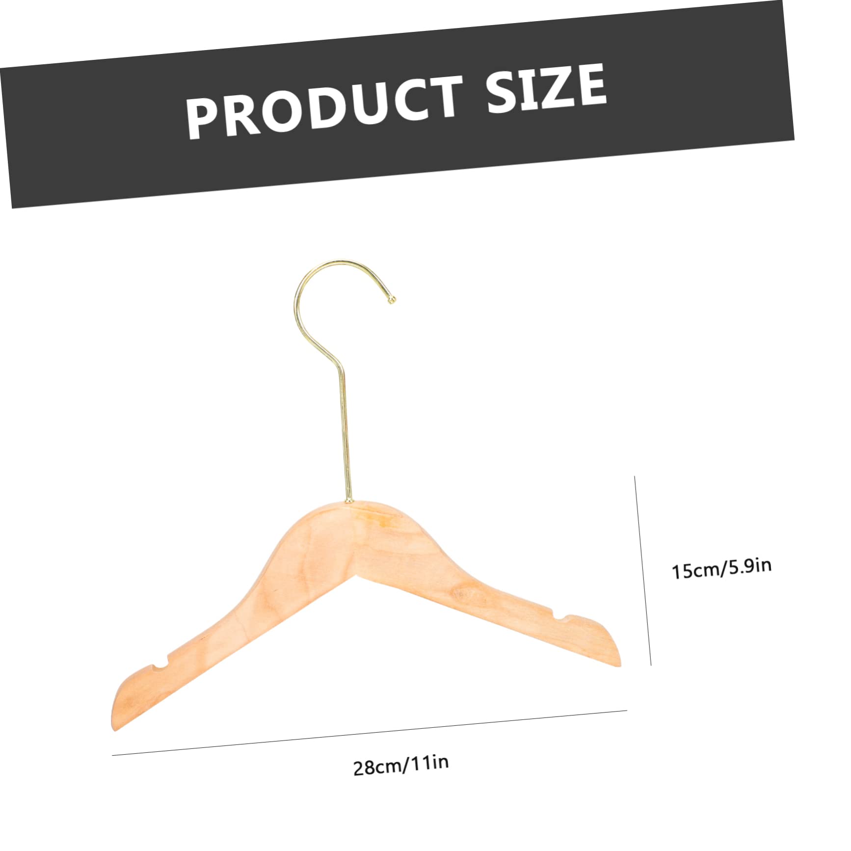 Cabilock Long-Lasting Wooden Baby Hangers 10pcs Boys and Girls Coat Hangers for