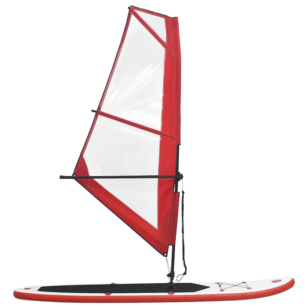Tabla de Paddle Surf Inflable con Vela roja y Blanca, Deportes Actividades al Aire Libre Deportes acuáticos y navegación Deportiva Surf Paddleboards, Rojo, 19kg