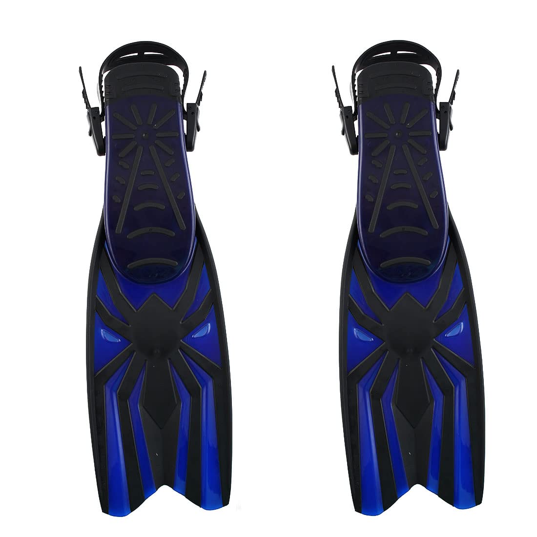Ruilogod Pływanie Nurkowanie Snorkelling Szkolenie Regulowany Pełna Foot Niepoślizgowa Snorkel Floating Flat Flippers Rozmiar M Para niebieski