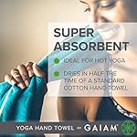 Gaiam Active-Dry Yoga Hand Towel (30" W x 20" L), Quick Dry & Lightweight Sports Towel, Soft Microfiber Fabric, Designed for Hot Yoga, Pilates, Sports, Workout & More - Image 3