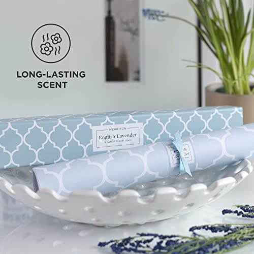 Merriton Scented Drawer Liners, Fresh Scent Paper Liners For Cabinet Drawers, Dresser Shelf, Linen Closet, Perfect For Kitchen, Bathroom, Vanity (6 Sheets) (English Lavender) #TOP1