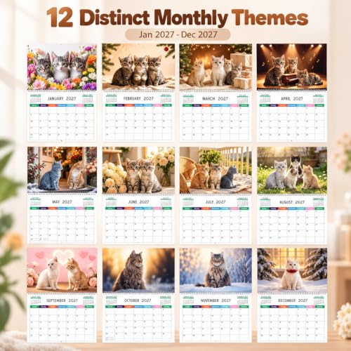 Image of 2027 Wall Calendar 12 Month Hanging Monthly Planner
