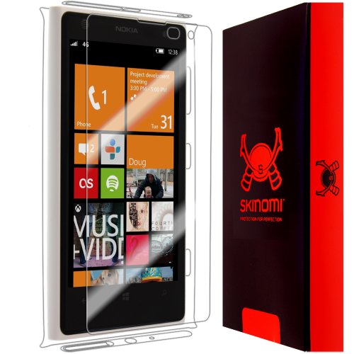 Skinomi Full Body Skin Protector Compatible with Nokia Lumia 1020 (Screen Protector + Back Cover) TechSkin Full Coverage Clear HD Film