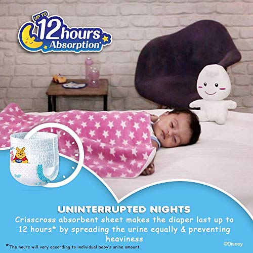 Image of Mamypoko Pants Extra Absorb Diapers (White, Large, 64 X 2-128 Pieces) Pack of 2, Unisex, Unisex