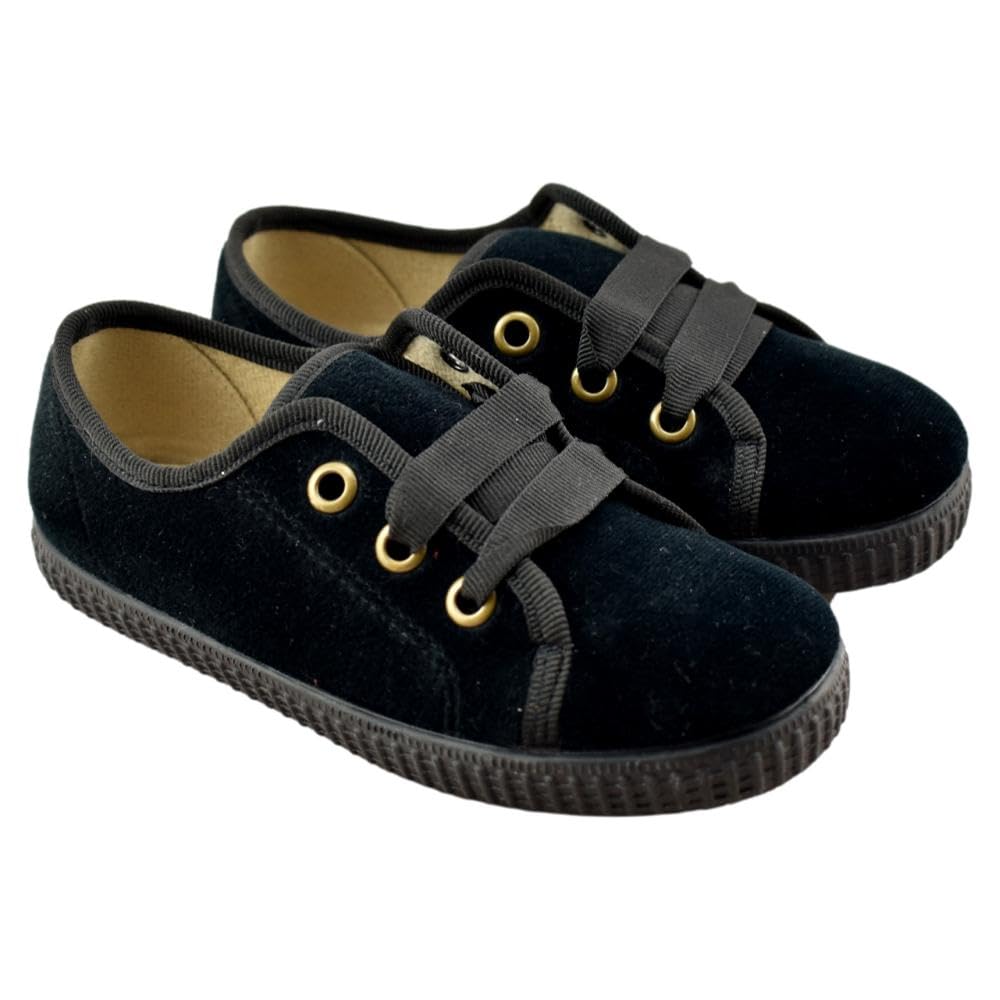 Batilas - Zapato de Terciopelo con Cierre de Cordones 458693 Terciopelo