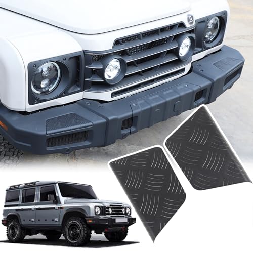 Bekantogy Car Front Bumper Guard Compatible with INEOS Grenadier 2020-2025 Protection Pedal Cover Aluminum Front Bumper Protection Pedal Insert Accessories