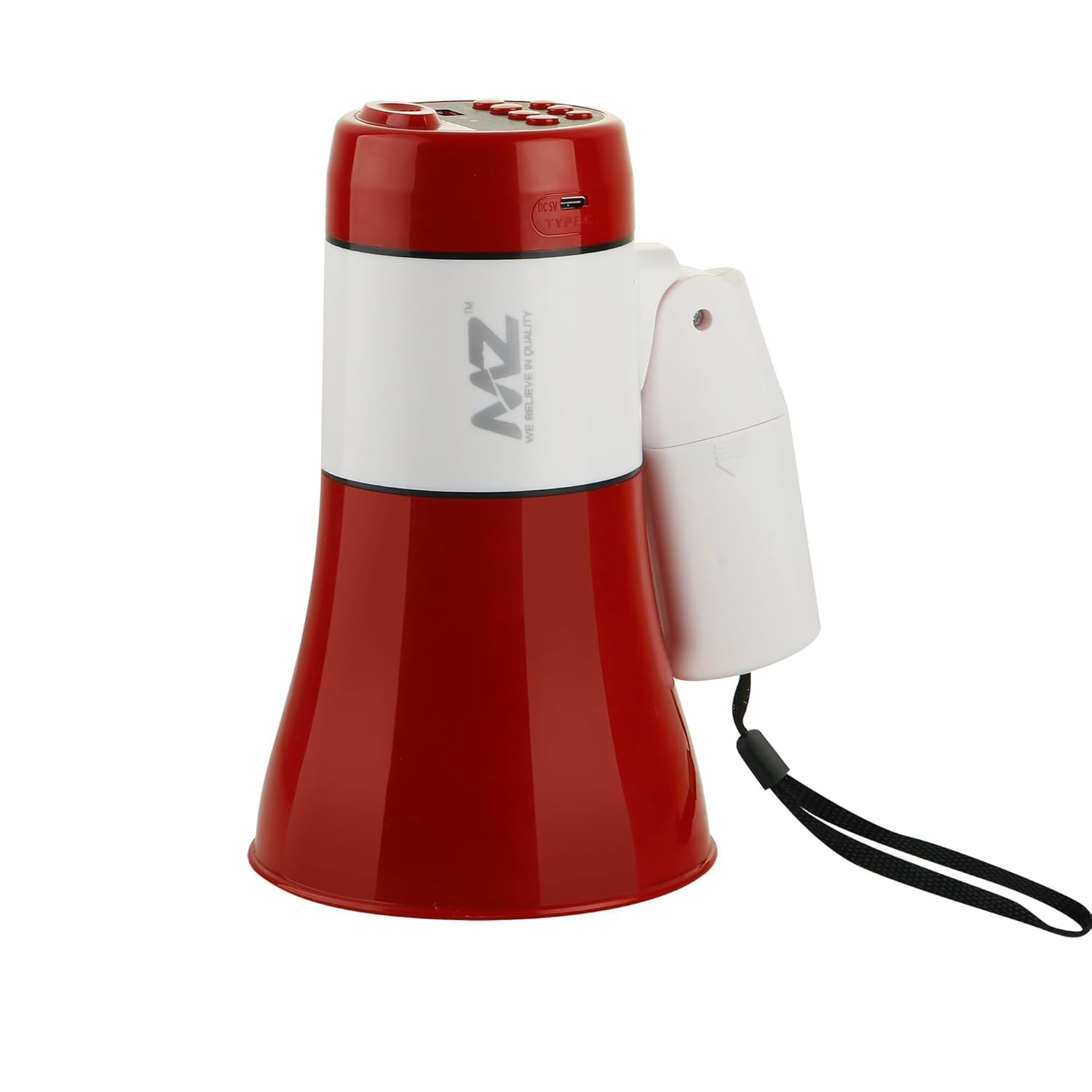 MDB MIC 18B Handheld Megaphone | Loud Speaker, USB/Memory Card Input, Recorder, Siren, Music Function | 2400mAh Rechargeable Battery | 450W | Red & White-image-20