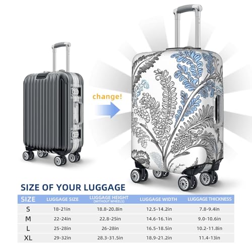 White Paisley Print Travel Luggage Cover Elastic Baggage Protector For Men Women Fits 18-21 Inch Luggage Suitcase Covers4