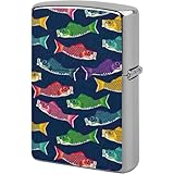 ライターケース こいのぼり 鯉のぼり ZIPPO兼用ケース ジッポライターカバー Zippo交換用外側 喫煙具 金属 誕生日 父の日 タバコ愛好者 プレゼント