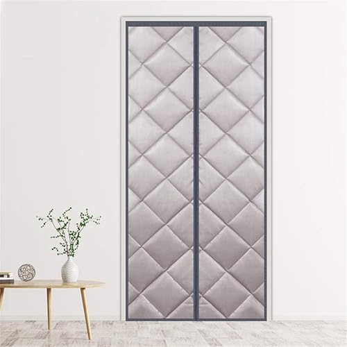 Miniatura 9 de Liveinu - Cortina magnética térmica para puerta, con aislante de forro polar para aislamiento del viento y lluvia, puerta mosquitera magnética