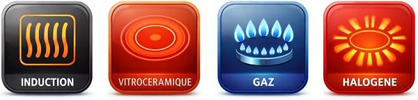 Arthur Martin AM9728 Set de 3 poêles avec revethement anti adhérent Acier Inoxydable Poignée amovible Tous feux dont induction - 3