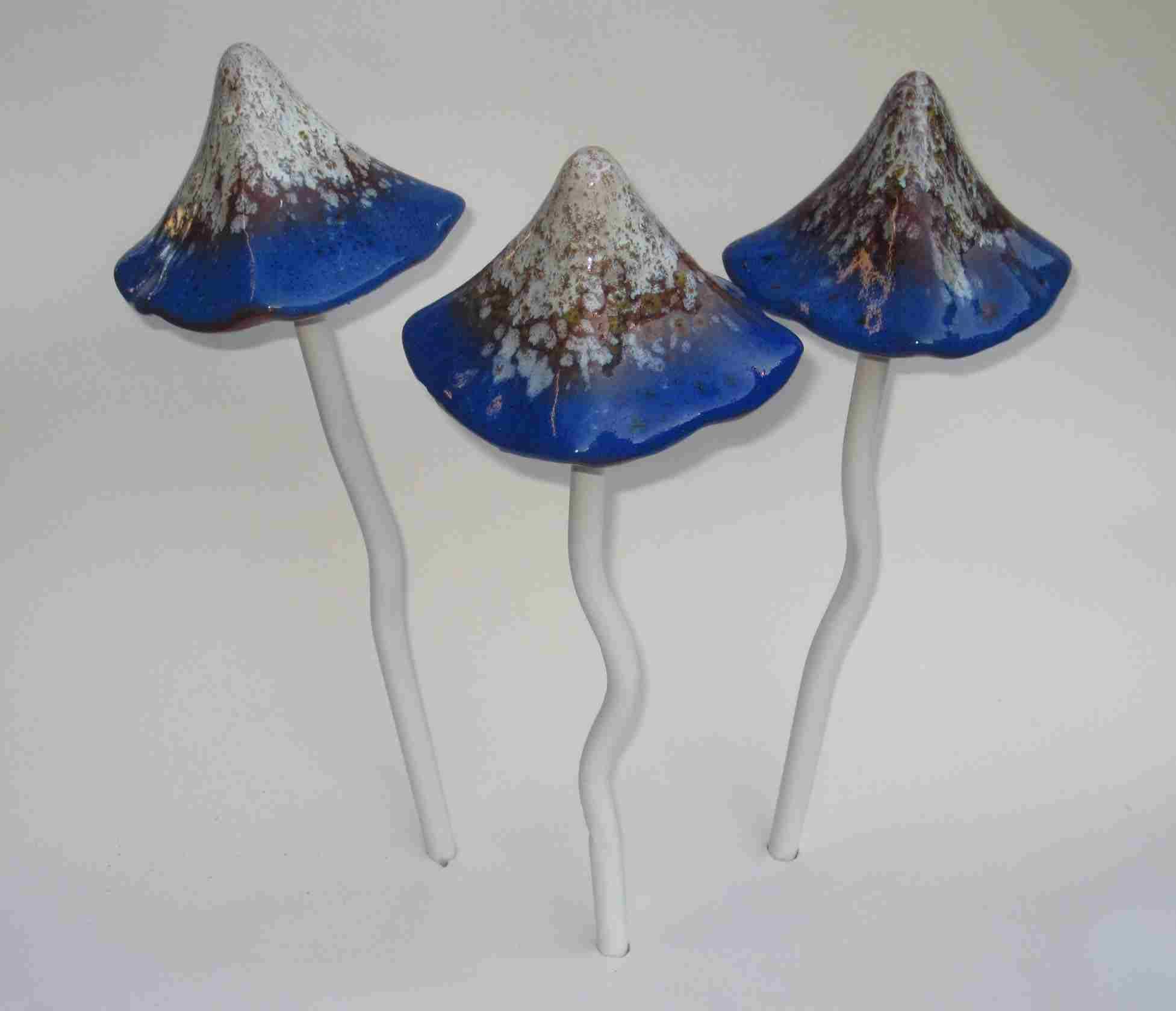 Timeless Toadstools, Set of 3, Blue