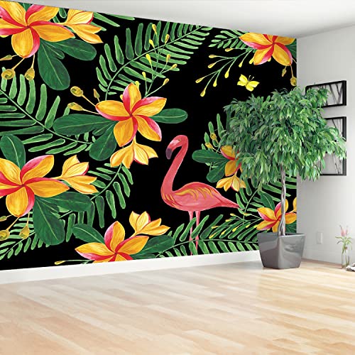 Papier peint fleurs flamants de qualité supérieure pour habillage mural - 3
