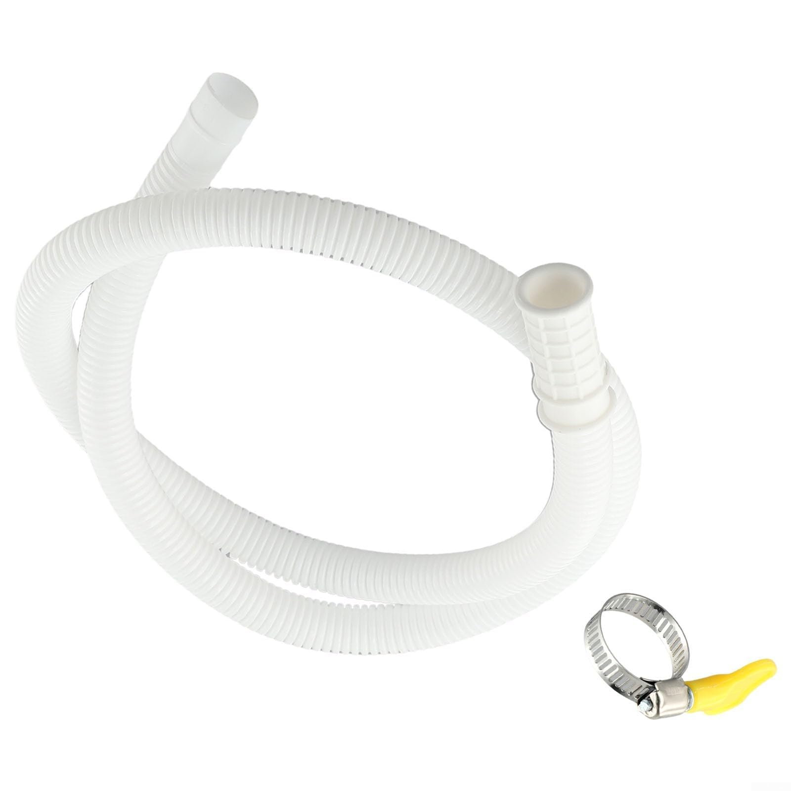 Manguera de entrada de agua para lavadora semiautomática compatible con sistemas de drenaje de aire acondicionado, manguera TPE de 1 metro con abrazadera